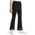 thumbnail image 1 of Actgleam Girls Pants Ribbed Bell Bottoms Trousers for Girl Flare Pants,Black,11-12Years, 1 of 11