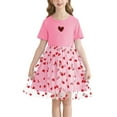thumbnail image 1 of Actgleam Girls Party dresses Summer Short Sleeve Casual Cute Dresses,Pink,11-12Years, 1 of 8
