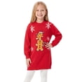 thumbnail image 1 of Actgleam Girls Dress Christmas Long Sleeve Knit Sweater Dress,11-12Y, 1 of 7