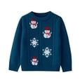 thumbnail image 1 of Actgleam Girls Christmas Sweaters Kids Winter Pullover Long Sleeve Knit Sweater Jumper Tops,Blue,9-10Years, 1 of 8