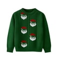 thumbnail image 1 of Actgleam Girls Christmas Sweaters Kids Winter Pullover Long Sleeve Knit Sweater Jumper Tops,Green,9-10Years, 1 of 8