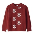 thumbnail image 1 of Actgleam Girls Sweaters Winter Pullover Long Sleeve Knit Sweater Jumper Tops,Purple,8-9Years, 1 of 8