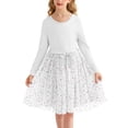 thumbnail image 1 of Actgleam Girls Tutu Dress long Sleeves Tulle for Girl Dresses,White,7-8Years, 1 of 11
