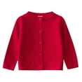 thumbnail image 1 of Actgleam Infant Girls Cardigan Sweater Long Sleeve Button up Knit Tops,Red,18-24Months, 1 of 8