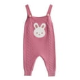 thumbnail image 1 of Actgleam Newborn Baby Girl Boy Sweater Romper Knit Overalls Pants,Pink,6-9 Months, 1 of 9