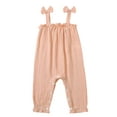 thumbnail image 1 of Actgleam Newborn Baby Girl Romper Sleeveless Jumpsuit Ruffled Bodysuit for Baby Girls,Pink,3-6Month, 1 of 6