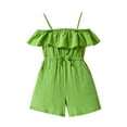 thumbnail image 1 of Actgleam Toddler Girl Jumpsuit Strap Sleeveless One-piece Summer Clothes 3-7T,Green, 1 of 7