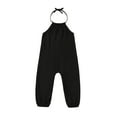thumbnail image 1 of Actgleam Toddler Girls Backless Strap Jumpsuit for Girls Harem Halter Sleeveless Romper 3-7Y, 1 of 6
