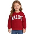 thumbnail image 1 of Actgleam Toddler Girls Boys Sweatshirts Winter Long Sleeve Crewneck Pullover Tops,Red,3-7Years, 1 of 10