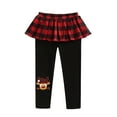 thumbnail image 1 of Actgleam Toddler Girls Leggings with Footless Cotton Ruffle Casual Pants,Christmas Plaid,3-4Years, 1 of 7
