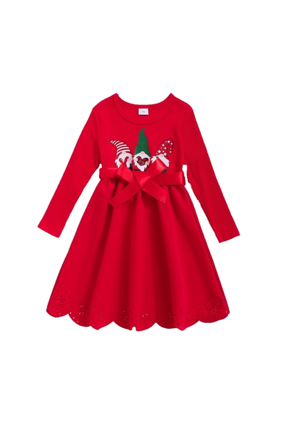 Toddler Girls Long Sleeve Dress Christmas Formal Dresses,4Year