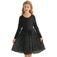 thumbnail image 1 of Actgleam Toddler Girls Tutu Dress long Sleeves Tulle for Girl Dresses,Black,6-7Years, 1 of 10