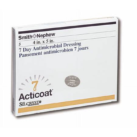 Acticoat 7 Silver Dressing 4'' X 5'' Rectangle, Sterile, 1 Dressing