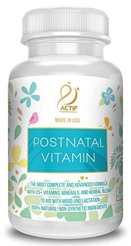 Actif Organic Postnatal Vitamin with 25+ Organic Vitamins and Organic