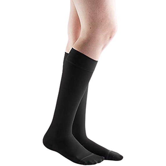 Actifi Women's Sheer Knee High 15-20 mmHg Compression Stockings, Wide Calf