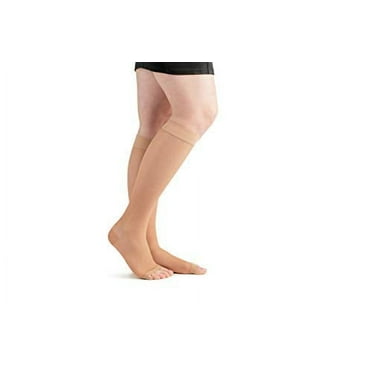 Actifi Women's Sheer Knee High 20-30 mmHg Compression Stockings, Open Toe
