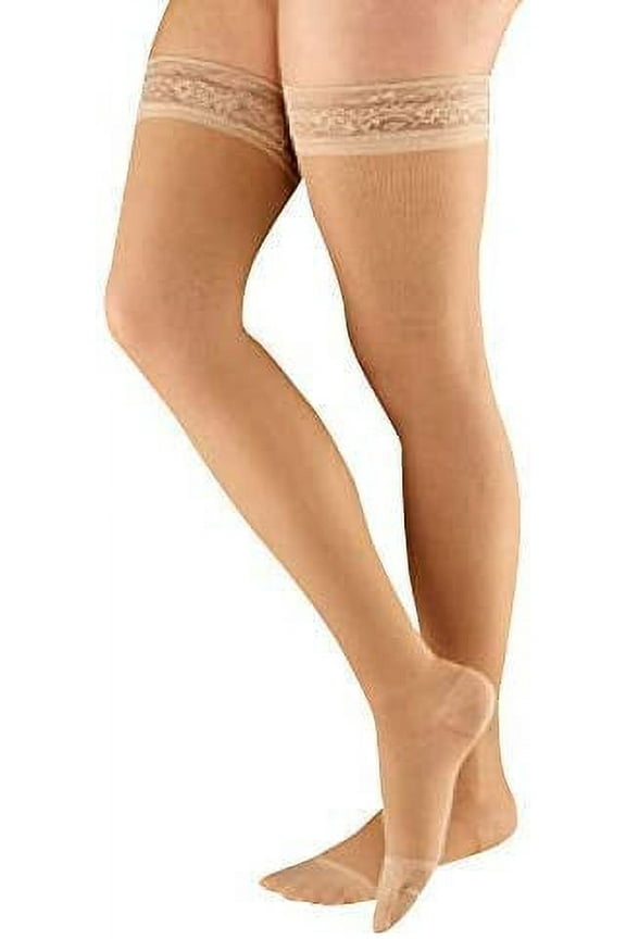 Women's Sheer Thigh High 8-15 mmHg Compression Stockings