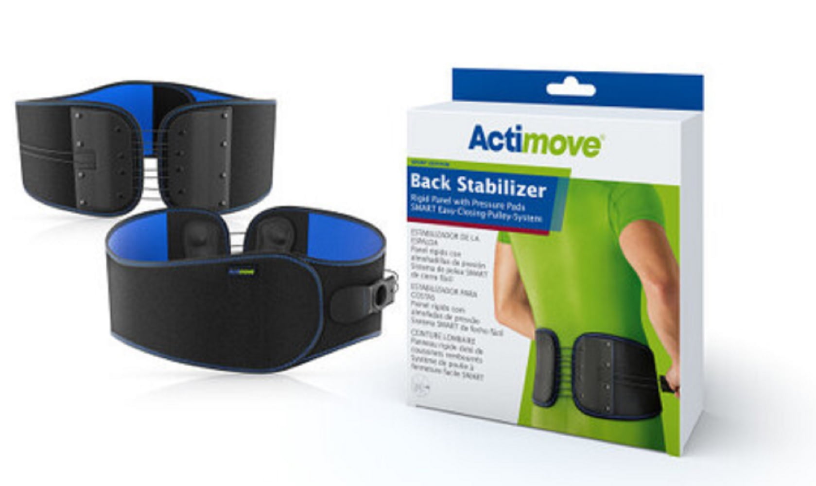 Actimove Back Stabilizer Rigid Panel with Pressure Pads, 2X-Large/3X-Large (45″ - 49″)
