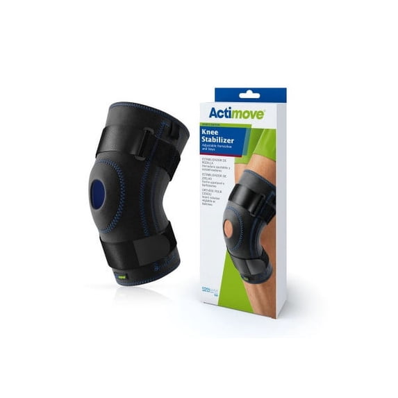 Actimove Knee Stabilizer Adjustable Horseshoe & Stays, Black, Small