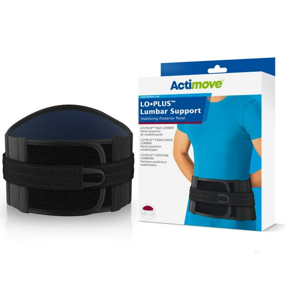 Actimove LO-PLUS Lumbar Support Stabilizing Posterior Panel Black 3X-Large (50" - 55")