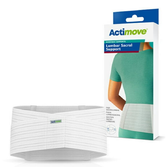 Actimove Lumbar Sacral Support 8in White Small (27-1/2" ‚Äì 31-1/2")