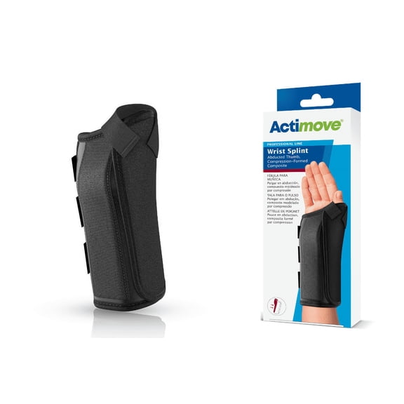 Actimove Wrist Splint w/Abducted Thumb Right Black Small (5-1/2" - 6-1/2")