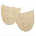 thumbnail image 1 of Acting Comedy Drama Masks Theater Carnival Wood Shape Unfinished Piece Cutout Craft DIY Projects - 4.70 Inch Size - 1/8 Inch Thick, 1 of 7