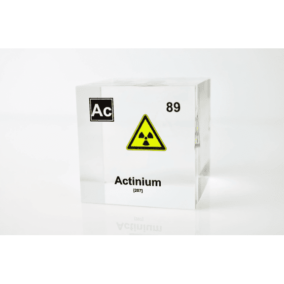 Engineered Labs Educational Actinium Element Cube Display Clear Acrylic USA