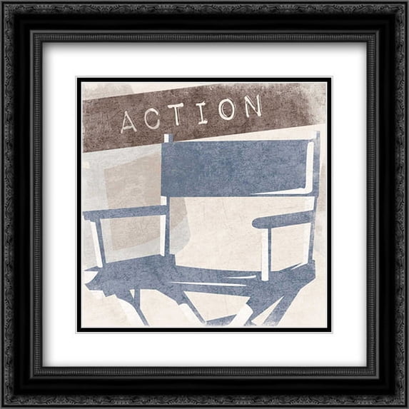 Action 2x Matted 20x20 Black Ornate Framed Art Print by Grey, Jace