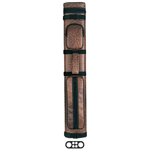 Action 2x4 Textured Brown AC24 Billiards Pool Cue Case With Shoulder Strap