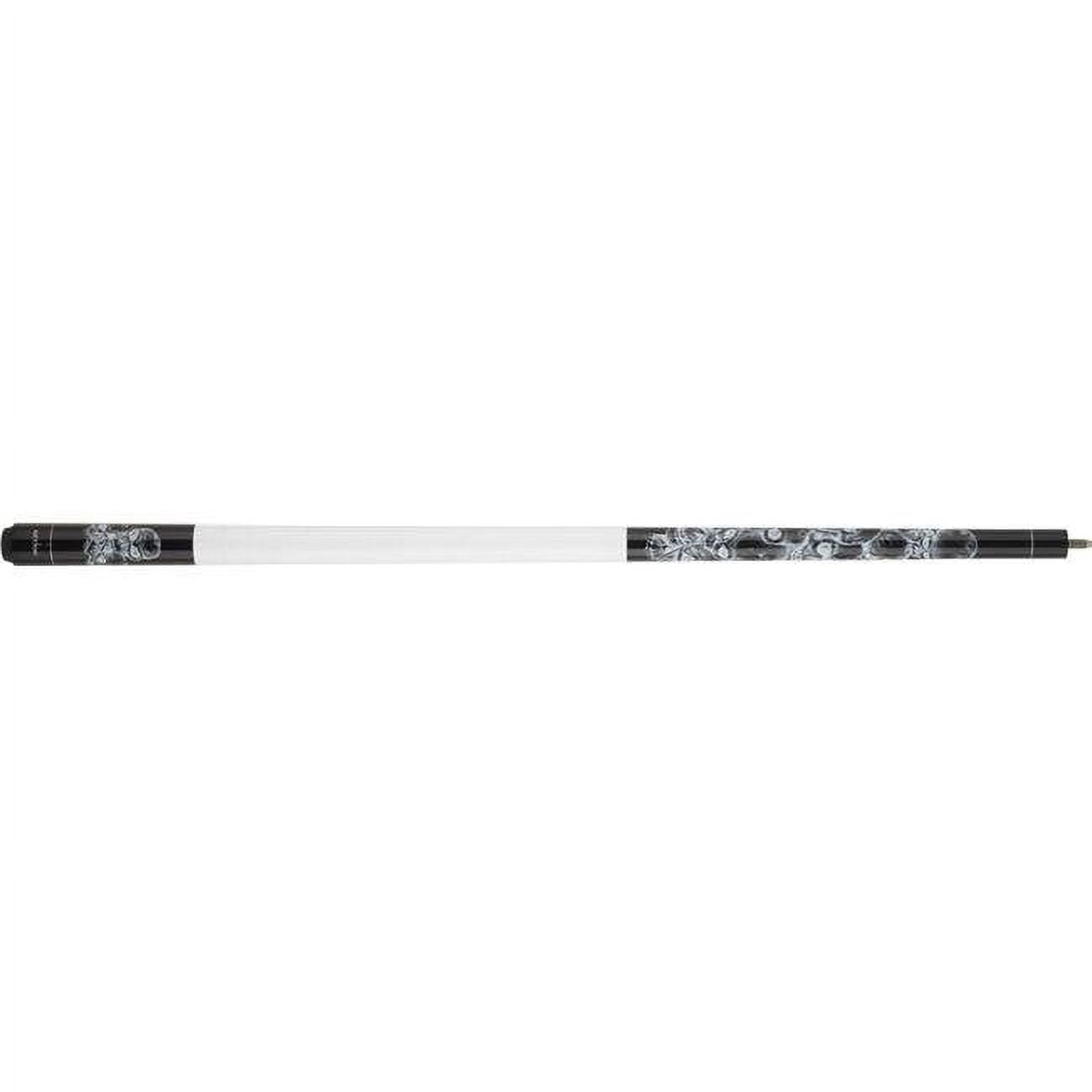 Black and White Skull Graphic Maple Wood Pool Cue