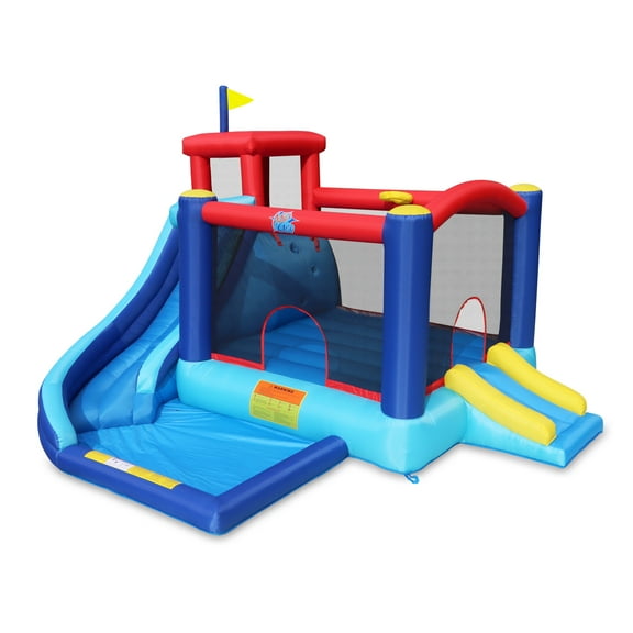 Action Air Bounce House - Inflatable Bouncing House with Blower for Indoor & Outdoor - Big Bouncy Area Jump Bouncy Castle with Slide