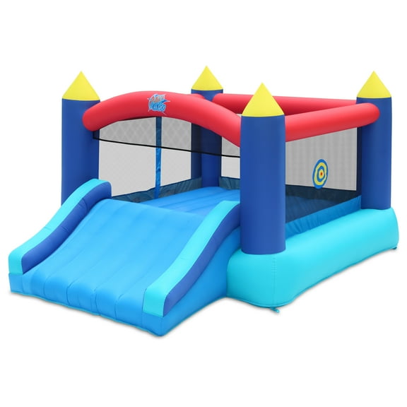 Action Air Inflatable Bounce House, Bouncer with Air Blower, Bouncy Castle with Durable Slide for Age 3-10