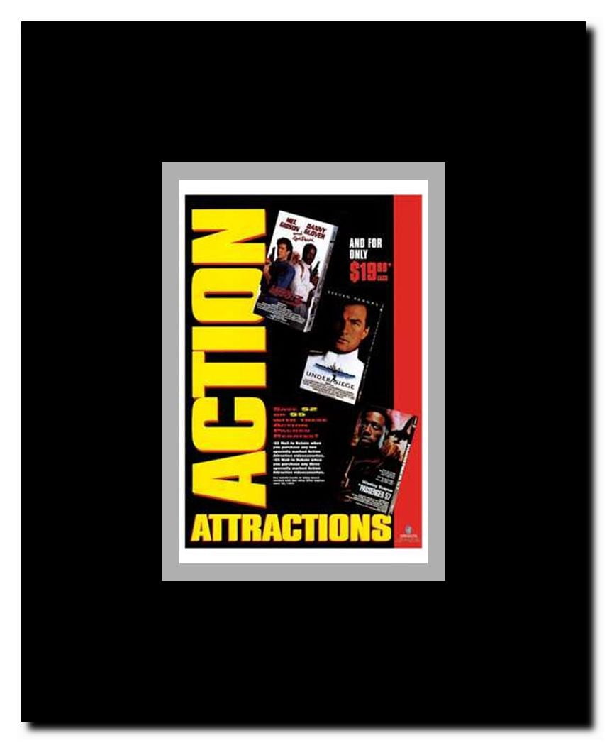 Action Attractions Framed Movie Poster