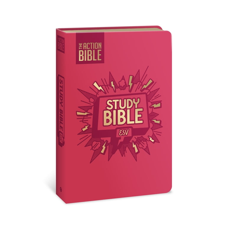Action Bible The Action Bible Study Bible Esv, Leathersoft, Pink