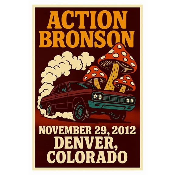 Action Bronson Concert Poster, November, 29th, 2012, Denver, Colorado, Art Print