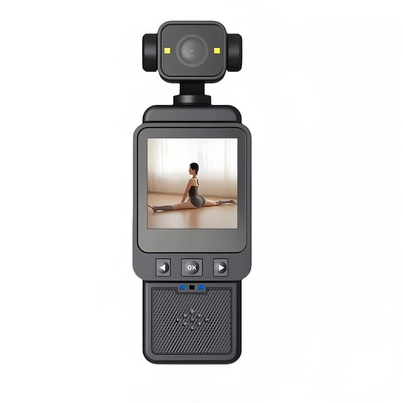 Action Camera 1080P with Audio, 360° Rotating Lens, 1.53" HD Display, 16MP, 24X Zoom, Stabilization, Shockproof & Voice Control