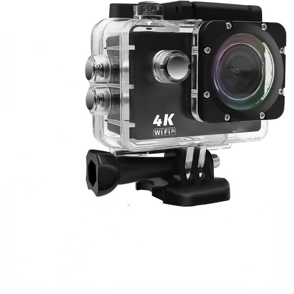 Action Camera 4K 30FPS, Waterproof Camera 30M Ultra HD 131FT Underwater WiFi Cam 170Wide Angle Shooting, with 2 x 1050 mAh Batteries for Skiing, Skating, Surfing, Cycling, Fishing