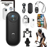Action Camera, 4K UHD Sports Action Cam, Thumb Size Mount Anywhere, with Magnetic Clip, Waterproof Case and Bracket,for Cycling,Diving,Travel,Fishing