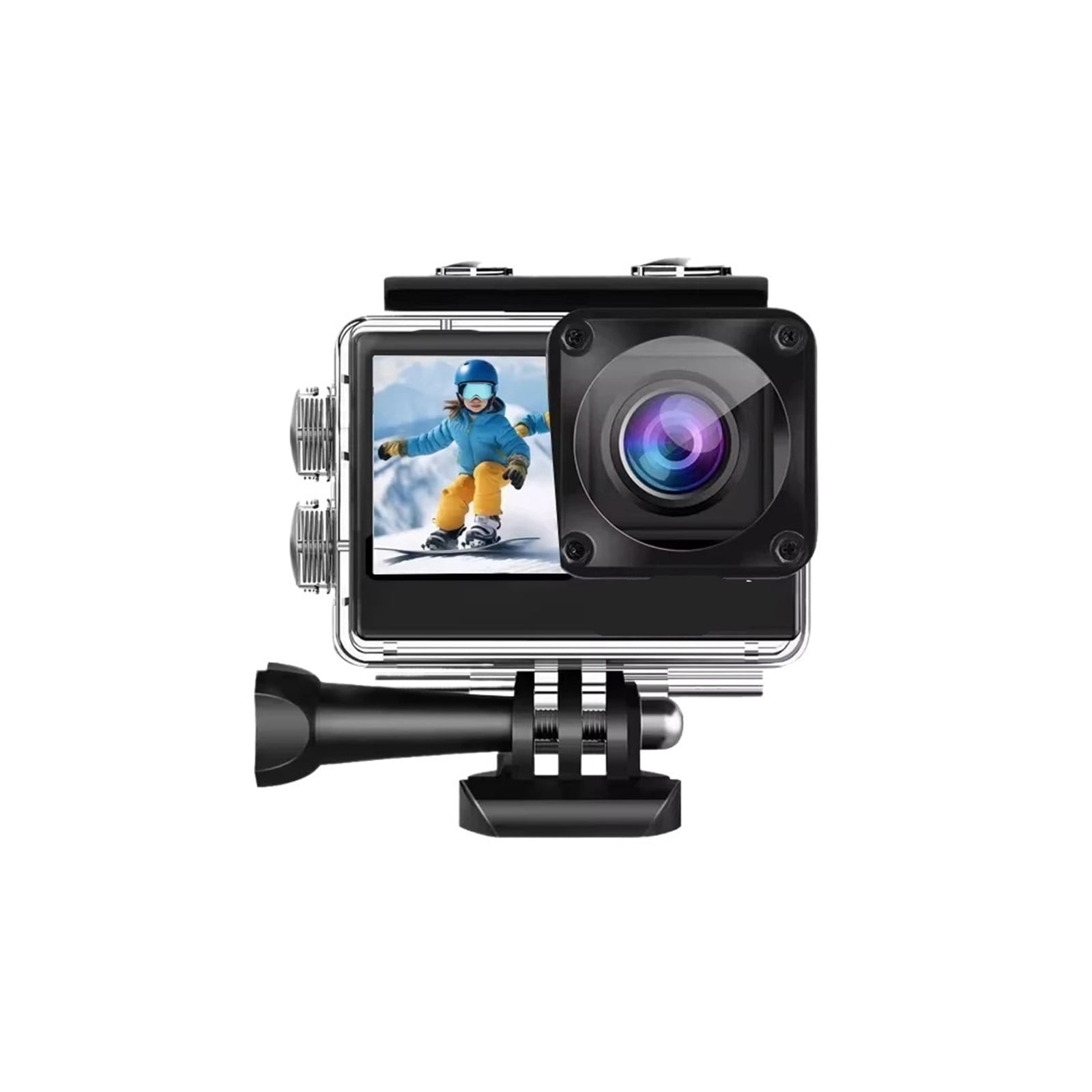 Action Camera 4K  WiFi 170° Wide Angle Len Dual Screen Display Video Camera 30M Underwater Waterproof Sport Camera