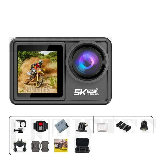 Action Camera 5K 4K 60FPS EIS Interchangeable Lens 48MP Zoom Electronic Stabilizer Camera Action Camera For Vlog