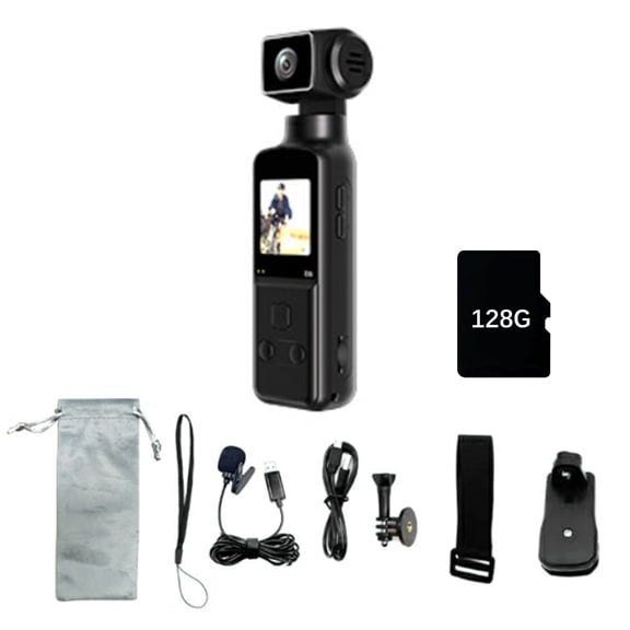 Action Camera 5K Clear with 270° Rotating Lens WiFi Connection for Cycling Travel Outdoor Sports Recording