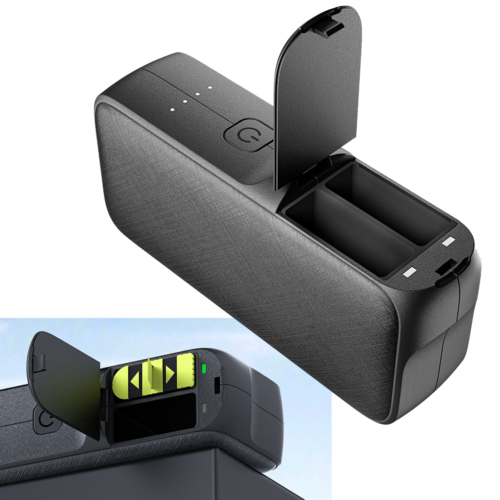 Action Camera Battery USB , Camera Battery Charging Box Plastic 20W