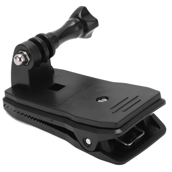Action Camera Clip Holder Wearable Equipment 360 Degree Rotation Base Clamp Backpack Strap Mount with J Hook Buckle and Screw Lightweight Portable Video Accessory 4.72 inches / 12 cm