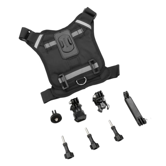 Action Camera Dog Harness Mount Comfortable Dog Harness Camera Mount Vest Chest and Back Fixation for