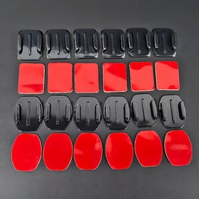 Action Camera Helmet Mount Adhesive Base Kit, Flat & Curved Sticky Mount Bases Compatible with GoPro Hero 13 12 11 10 9, DJI OSMO Action Cameras for Motorcycle Ski Surfing