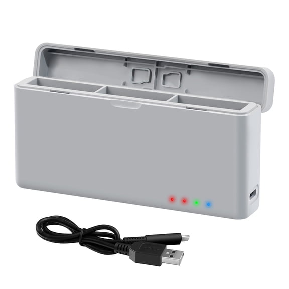 Action Camera Power Manager, Portable USB Charging for Action 4/3 Battery Capacity, LED Display