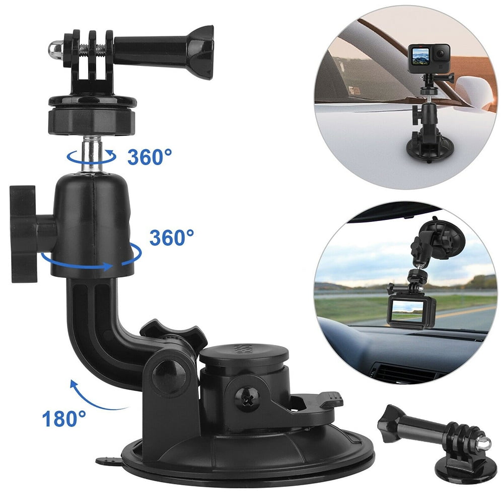 Action Camera Suction Cup Mount 360 Degrees Car Windshield Camera