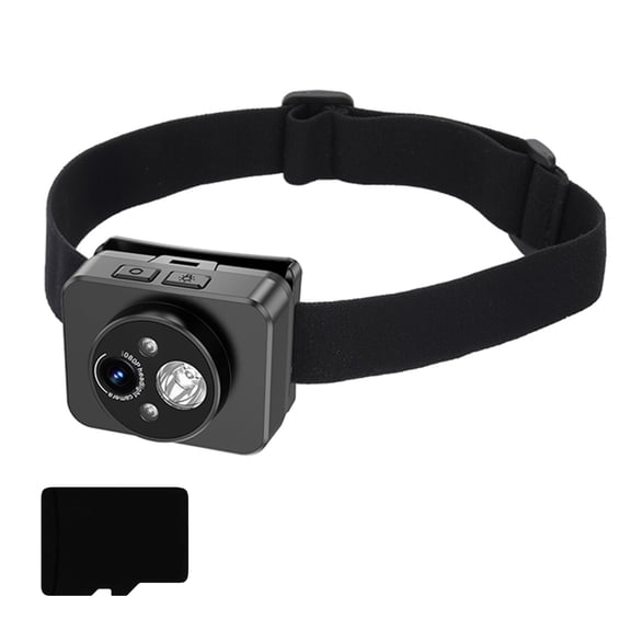 Action Camera with LED Light 1080P Video Recorder Headlamp Camera for Outdoor Enthusiasts Athletes Adventure Camera