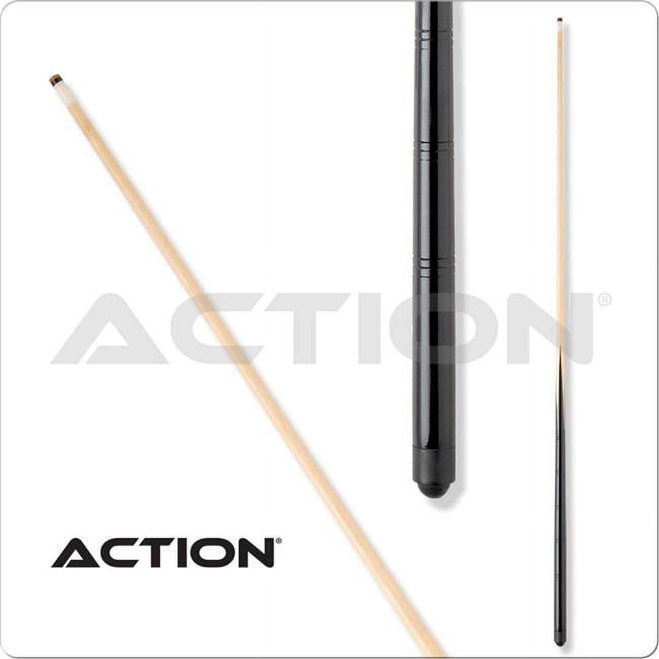 57" Black and Maple Wood One Piece Pool Cue